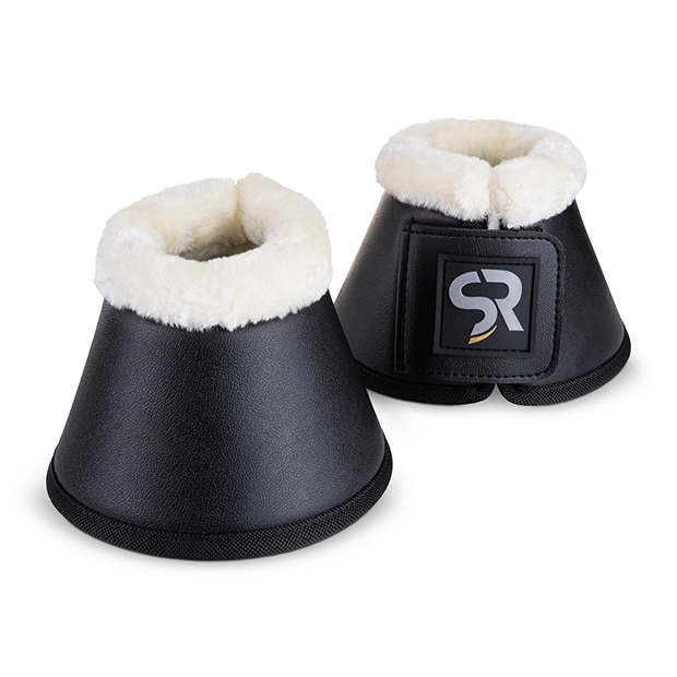 Leder Hufglocken mit Fell (2er Set)