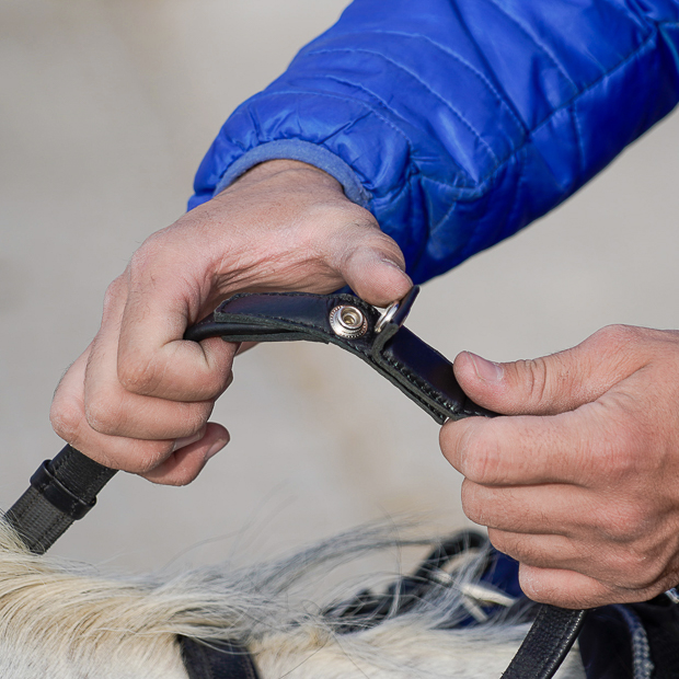 magnet reins no panic by sunride with opened security button