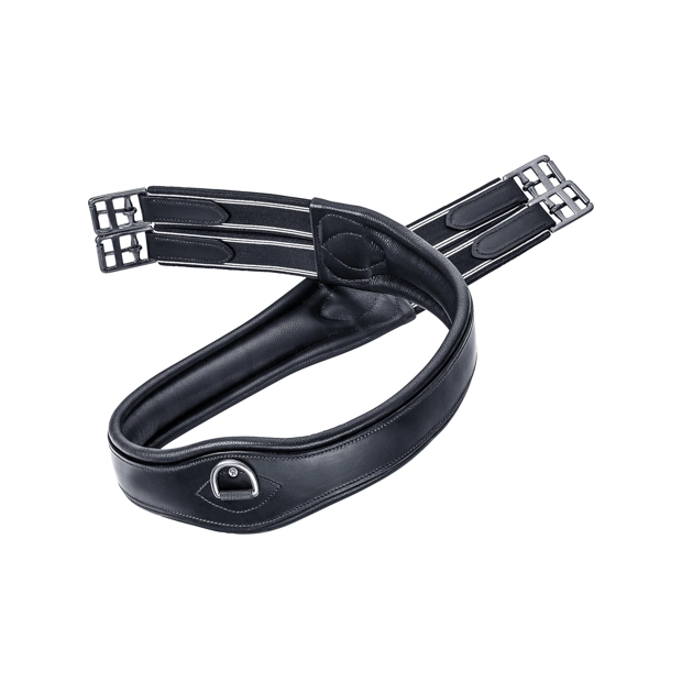 black silver saddle girth soho elastic black leather saddle girth soho with silver mounting by sunride