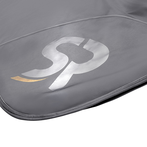 abschwitzdecke boston grau mit reflektierendes sr logo grau abschwitzdecke mit reflektierendem sr logo