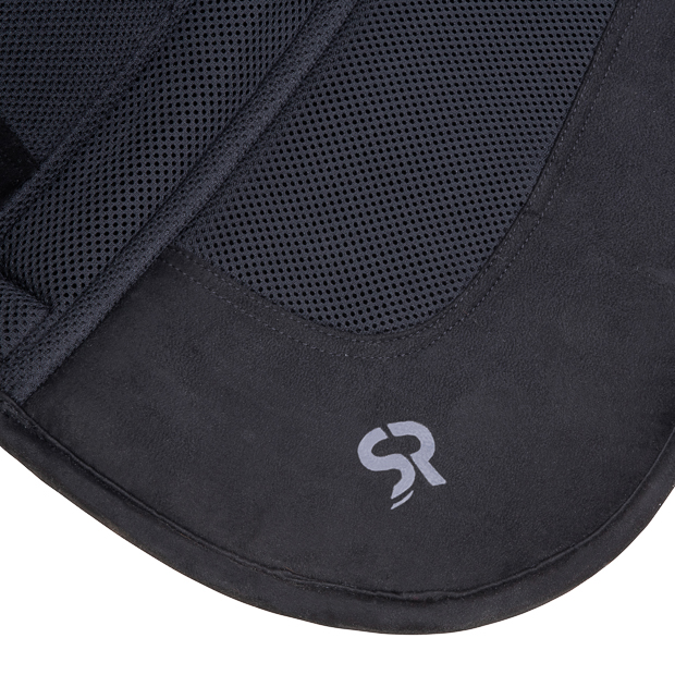 fixation by logo teflon stickers on five layer saddle half pad cloud one black by sunride
