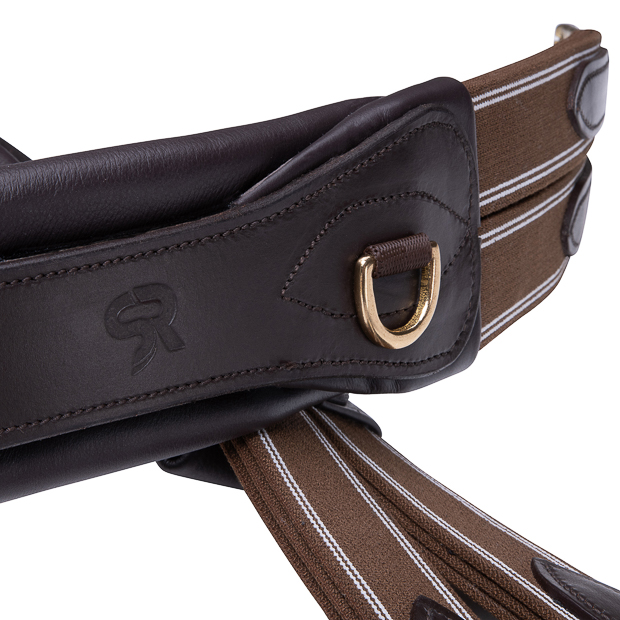 2-in-1 Leather Saddle Girth with Fur "SohoFlex"