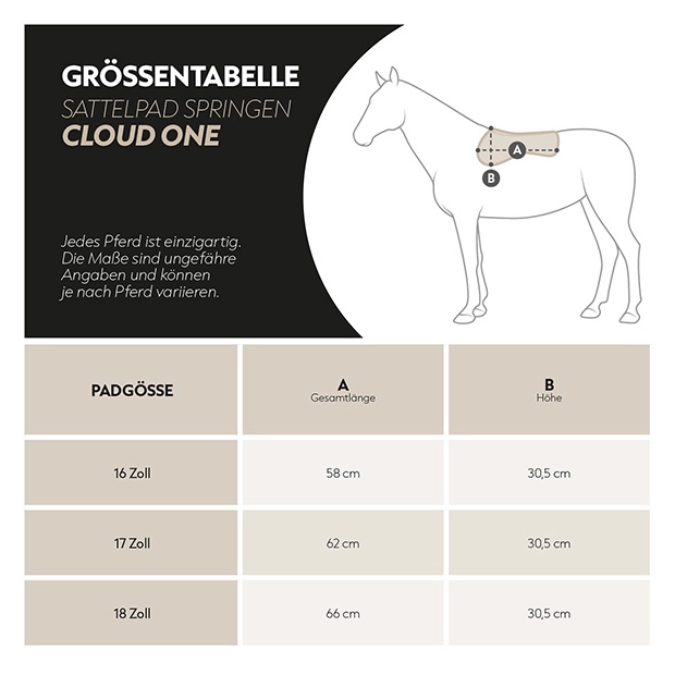 Saddle half pad jumping "Cloud One" Saddle half pad jumping "Cloud One"