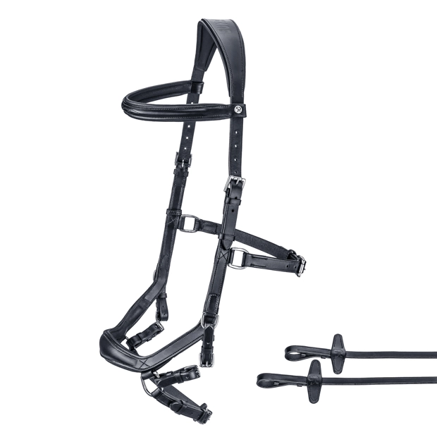 black silver york english bridle including reins english combined black leather bridle york with silver mounting including reins by sunride