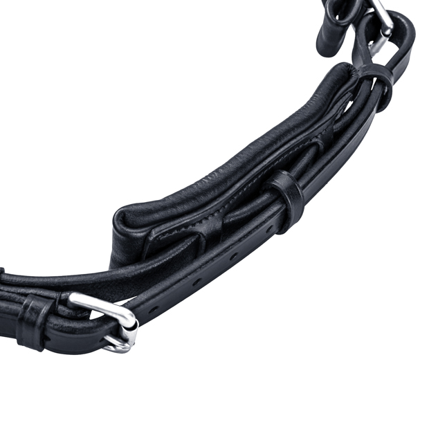 nasenriemen schwedische trense aspen schwarz verstellung am nasenriemen und sperrriemen der schwedische ledertrense aspen in schwarz mit diamantfarbenen steinen im stirnband sowie hochglanzelementen