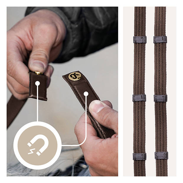 1 Safety belt reins with magnet "NoPanic"