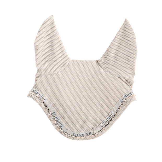 ear net and fly hood rounded beige with gem stones wellington line rounded elastic ear net and fly hood beige with gem stones wellington line by sunride