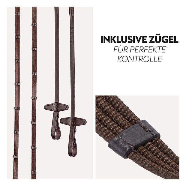 Englisch kombinierte Trense "York" mit Zügel Englisch kombinierte Trense "York" mit Zügel