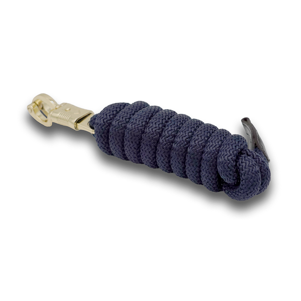 1 blue lead rope with panic snap by sunride