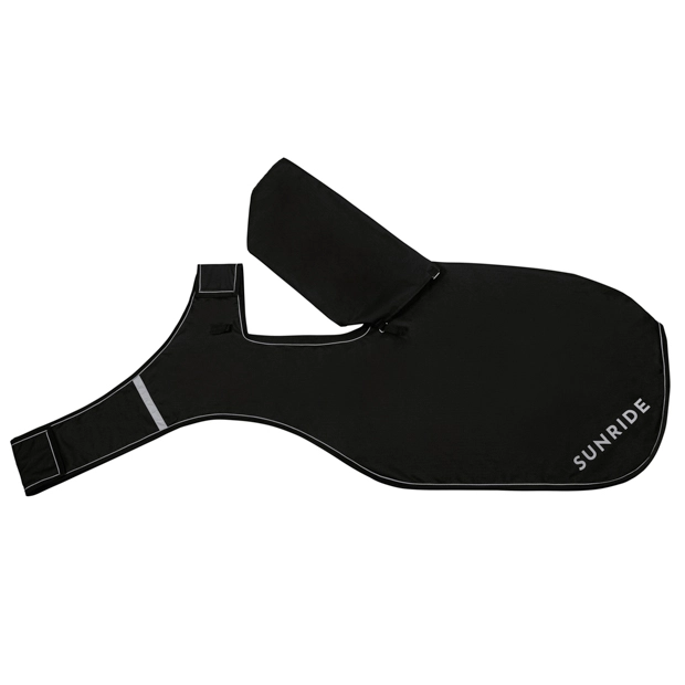 1 reflecting workout rug derby black with detachable saddle cover
