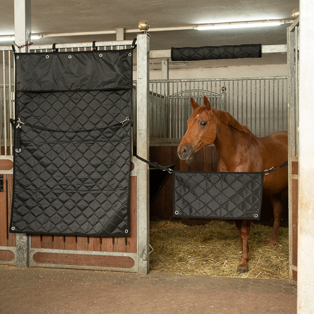 full set of stable accessories by sunride shown on a horse box