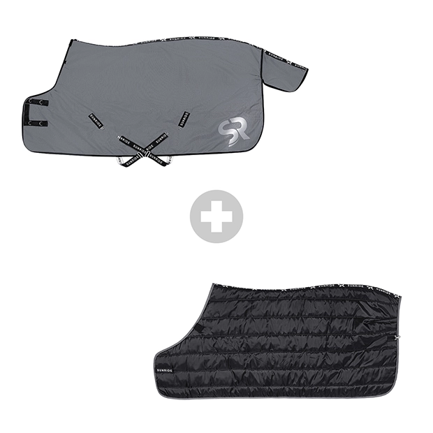 1 set of grey alaska winter rug 450 grams and black under rug 150 grams