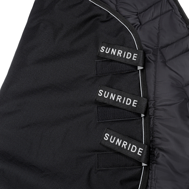 velcro closures on black neck part by sunride