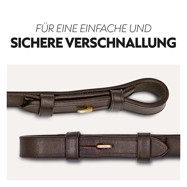 Safety belt reins with magnet "NoPanic"