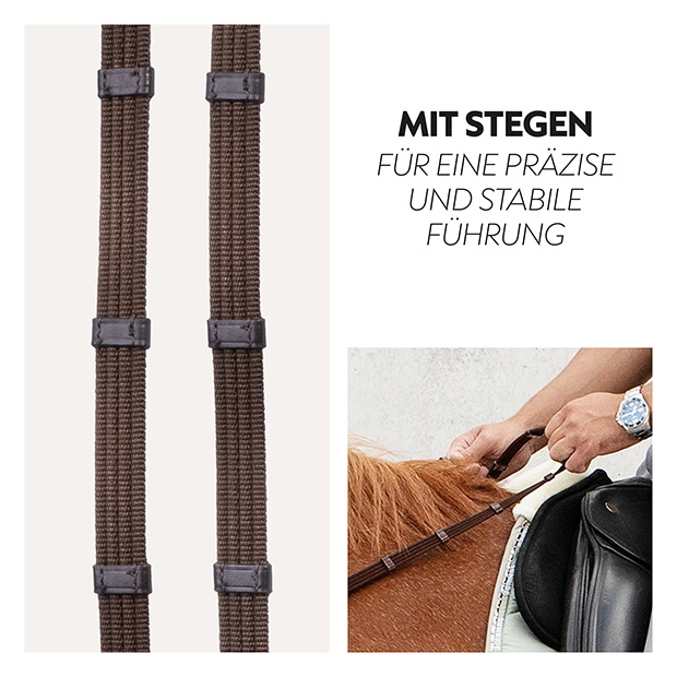 Safety belt reins with magnet "NoPanic"