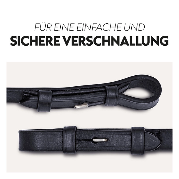 Safety belt reins with magnet "NoPanic"