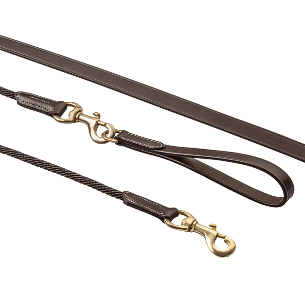 brown leather draw reins with golden mounting and extra loop by sunride