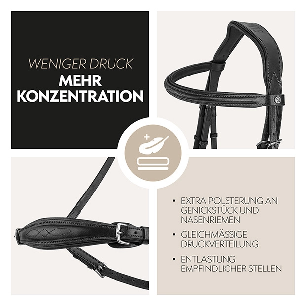 Hanoverian bridle "Hannover" with reins Hanoverian bridle "Hannover" with reins