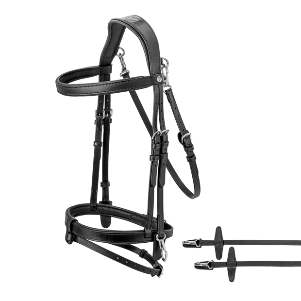 English combined bridle "Berlin" with reins