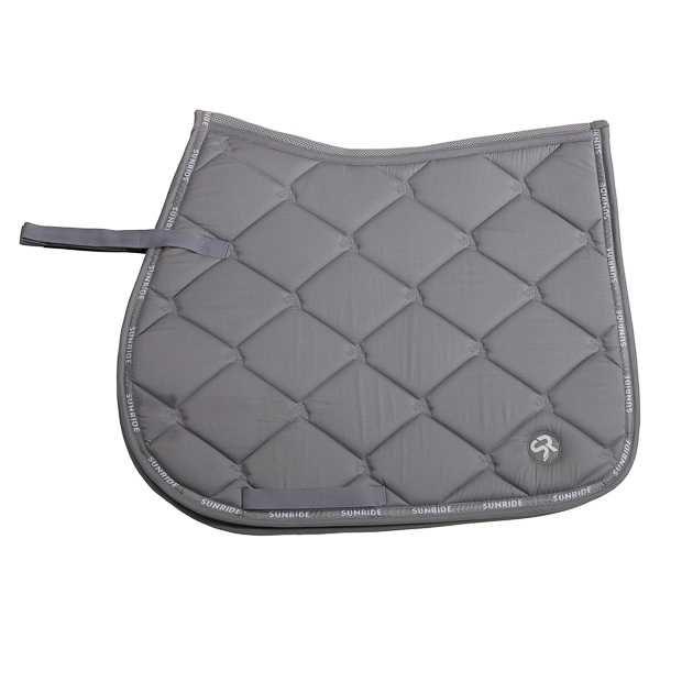 grey wellington line jumping saddle pad with breathable air mesh spine by sunride